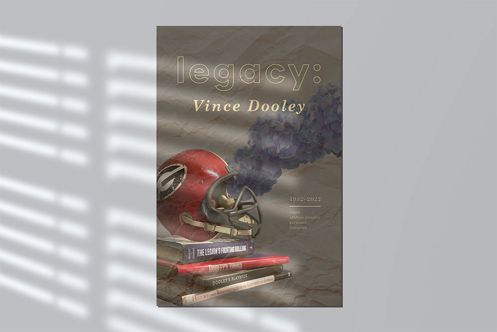 A poster advertising a museum exhibit celebrating the legacy of Vince Dooley.